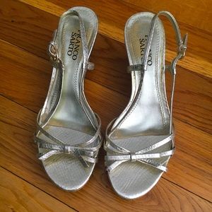 Franco Sarto Gold and cork satrapy wedges, size 7.5M